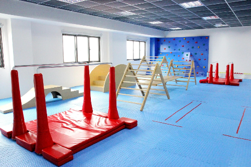 Phòng học thể chất JACPA Nhật Bản tại Sakura Schools rộng rãi, được trang bị đầy đủ các giáo cụ hiện đại, kích thích trẻ trải nghiệm, khám phá.