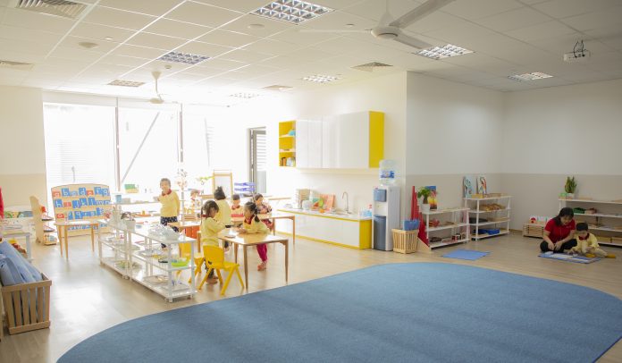 Lớp học chuẩn Montessori Quốc tế tại hệ thống trường mầm non Sakura Schools