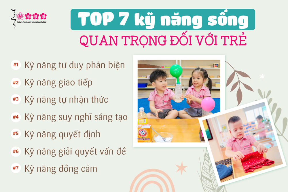 top 7 kĩ năng sống cho trẻ