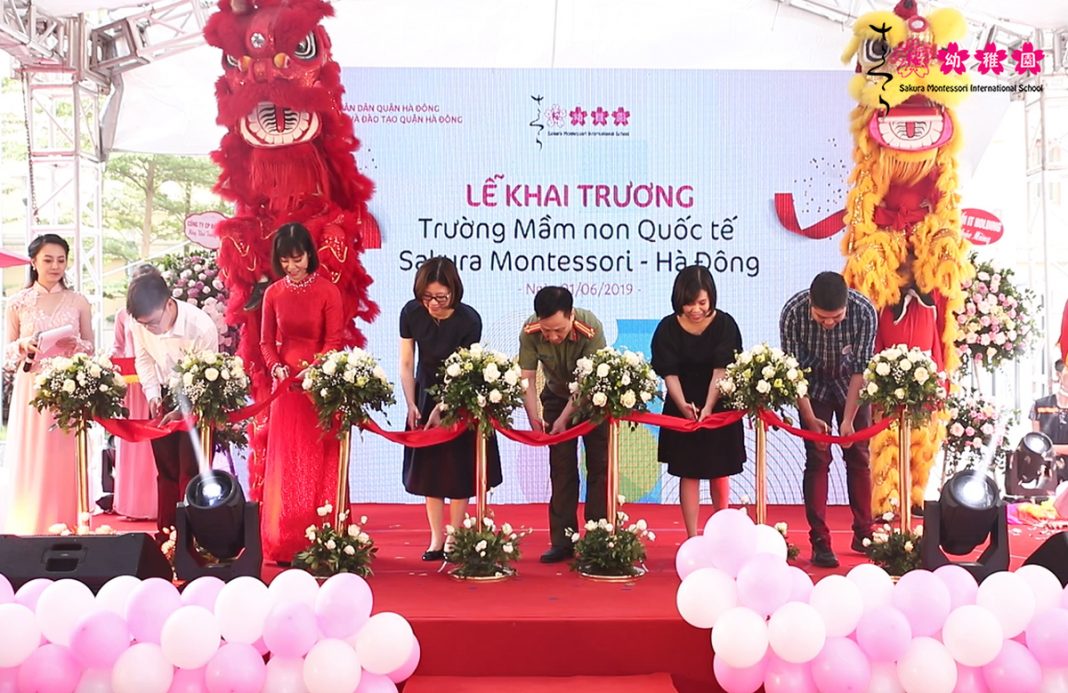Lễ khai trương Trường Mầm non Sakura Schools Hà Đông diễn ra trong không khí trang trọng và tươi vui
