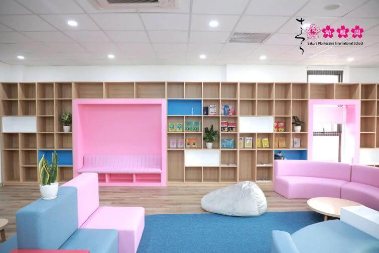 Thư viện Montessori chuẩn quốc tế giúp trẻ khơi dậy tình yêu đọc sách và tự lập khám phá tri thức (Ảnh: Sakura Schools)