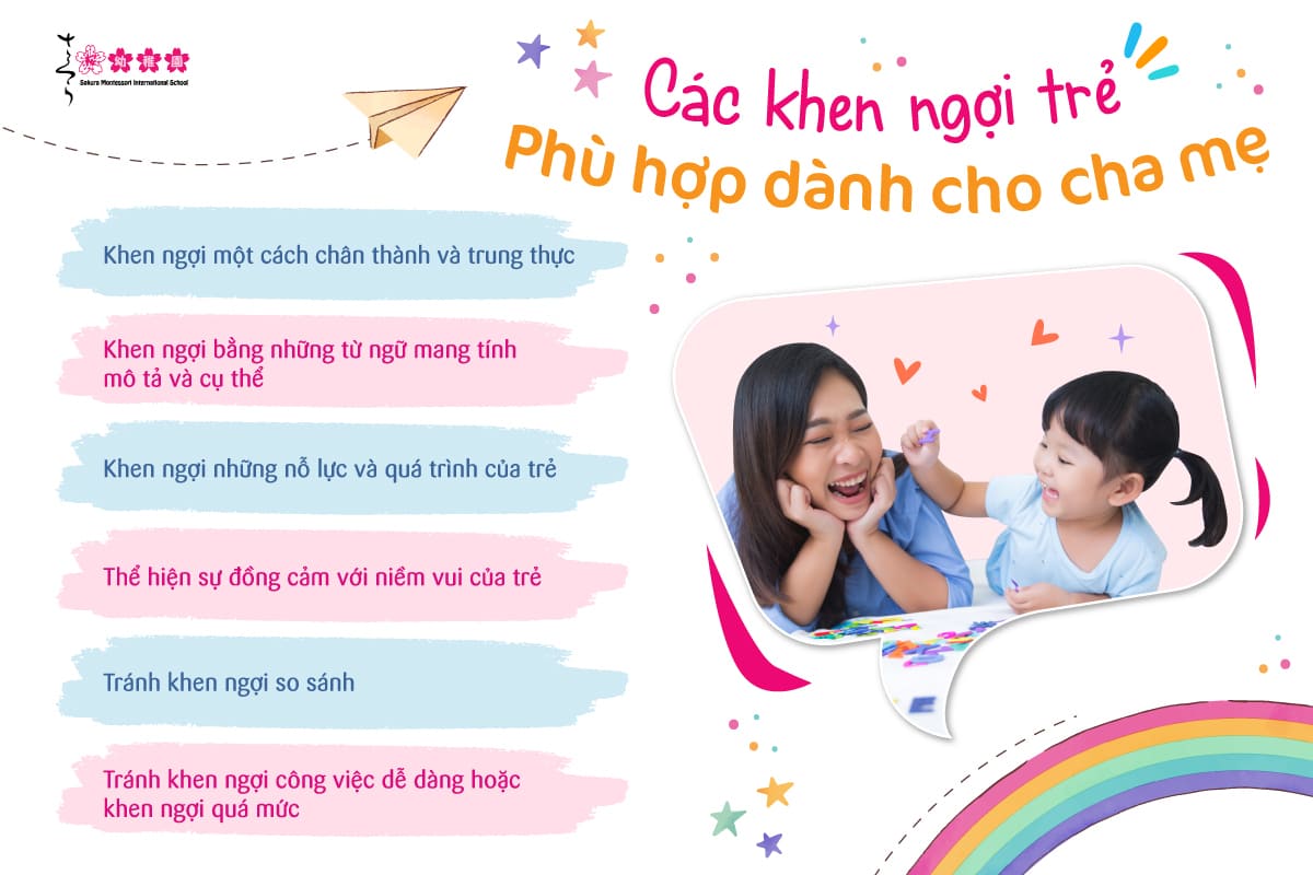 Cách khen ngợi trẻ phù hợp