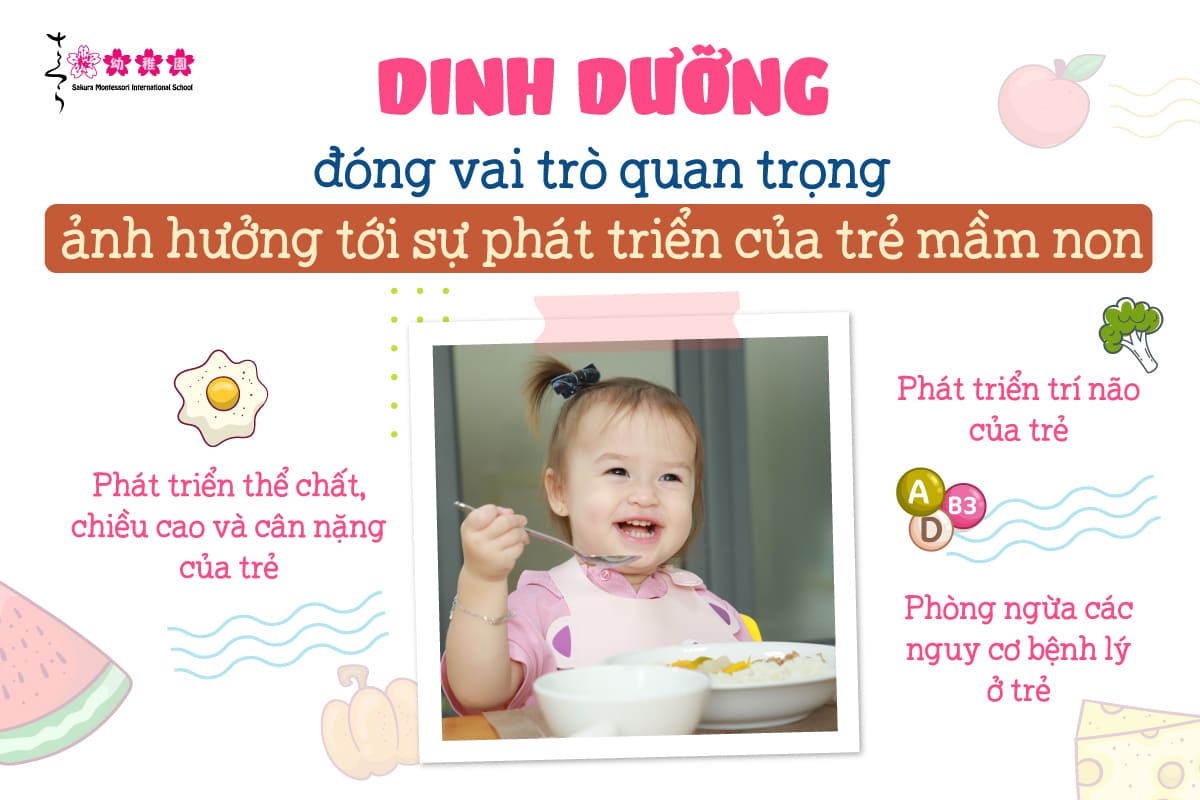 Vai trò của dinh dưỡng đối với trẻ mầm non