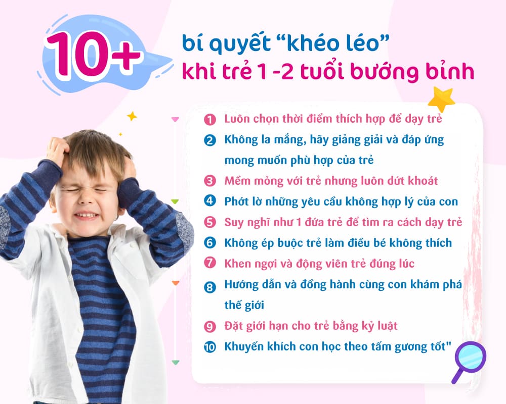 10 cách dạy trẻ 1-2 tuổi bướng bỉnh