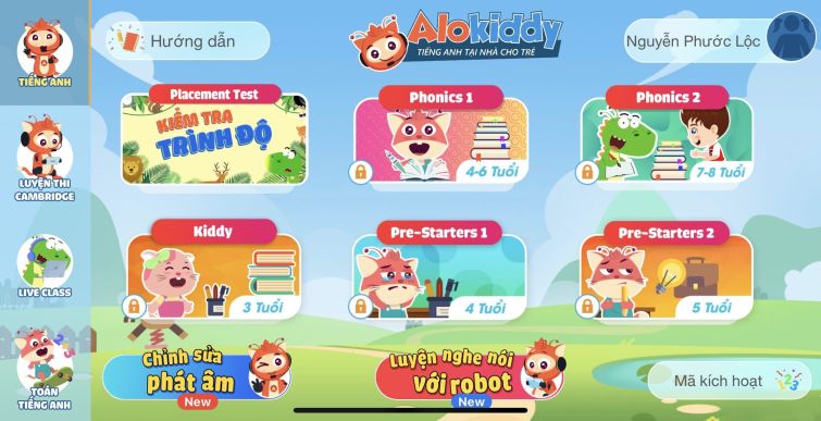 Alokiddy giúp con phát âm chuẩn như người bản xứ