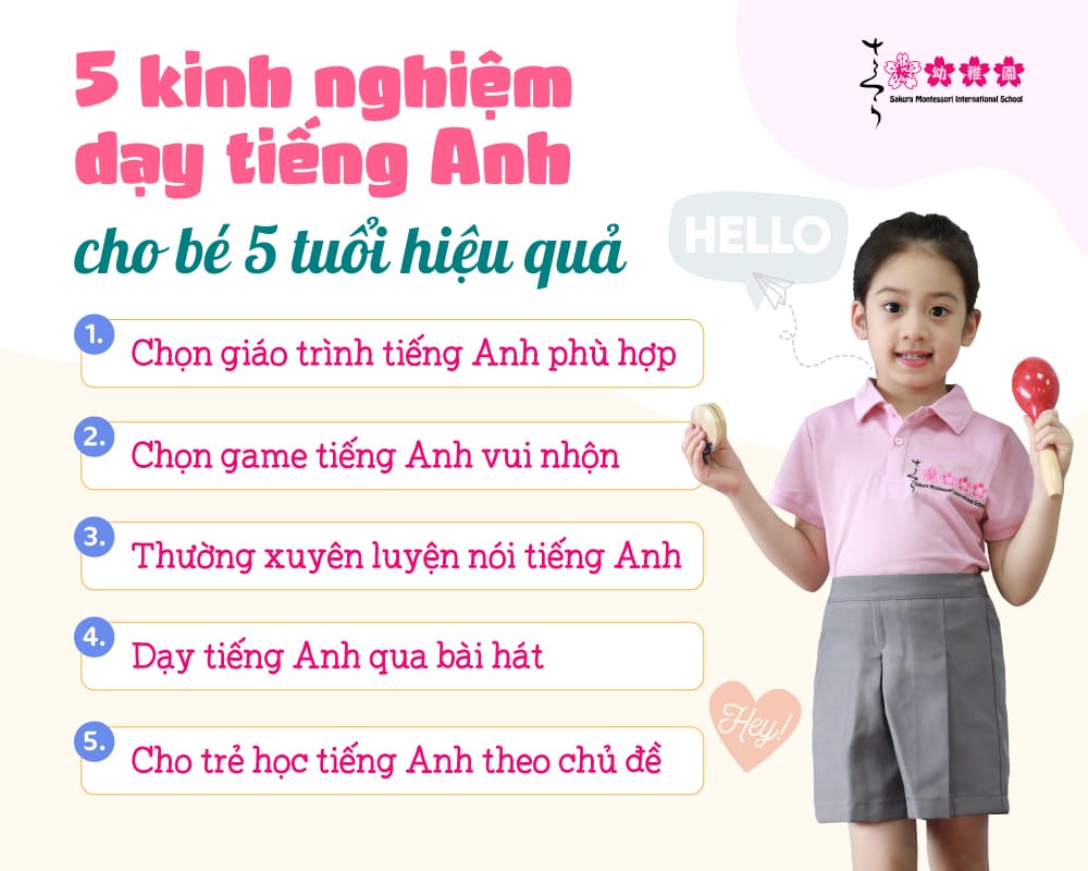 5 kinh nghiệm dạy tiếng Anh cho bé hiệu quả