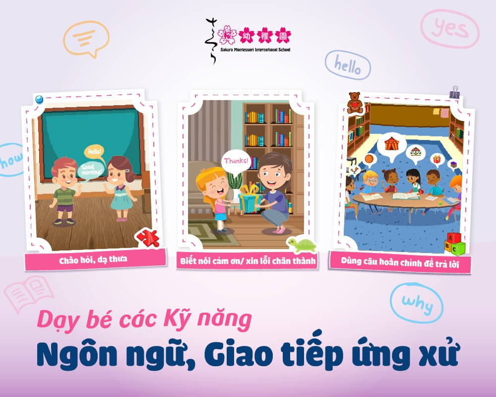 Kỹ năng ngôn ngữ, giao tiếp và ứng xử