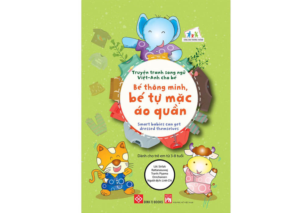 Bé thông minh tự mặc quần áo