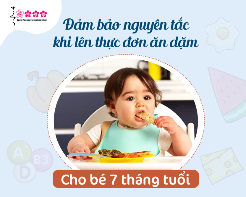 thực đơn ăn dặm cho bé 7 tháng