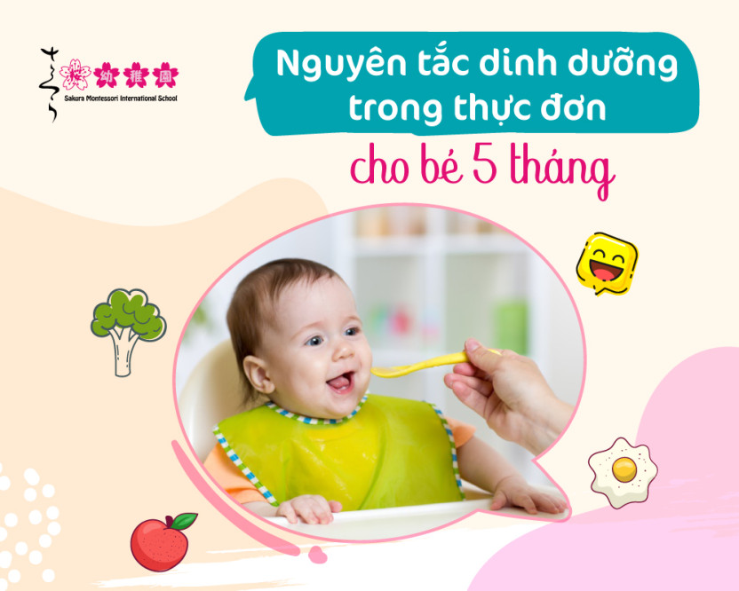 thực đơn ăn dặm cho bé 5 tháng