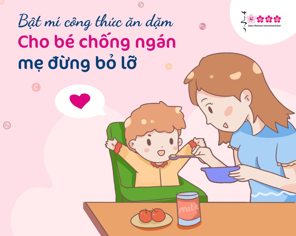 bật mí công thức ăn dặm cho bé chống ngán