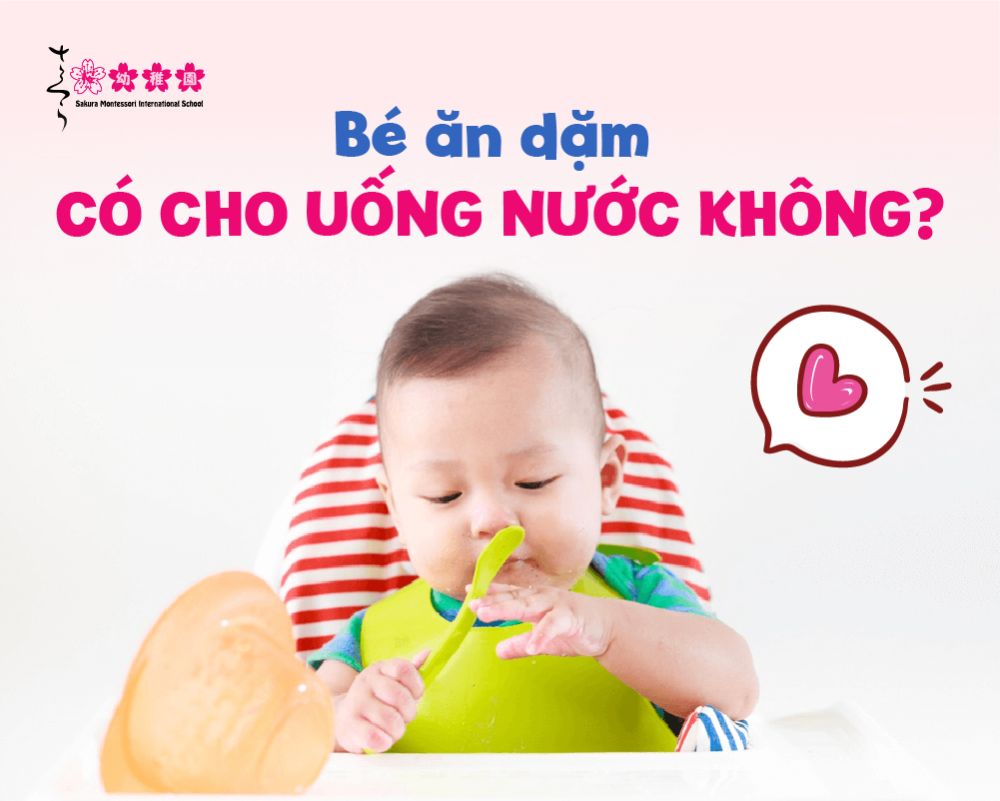 bé ăn dặm có cho uống nước không
