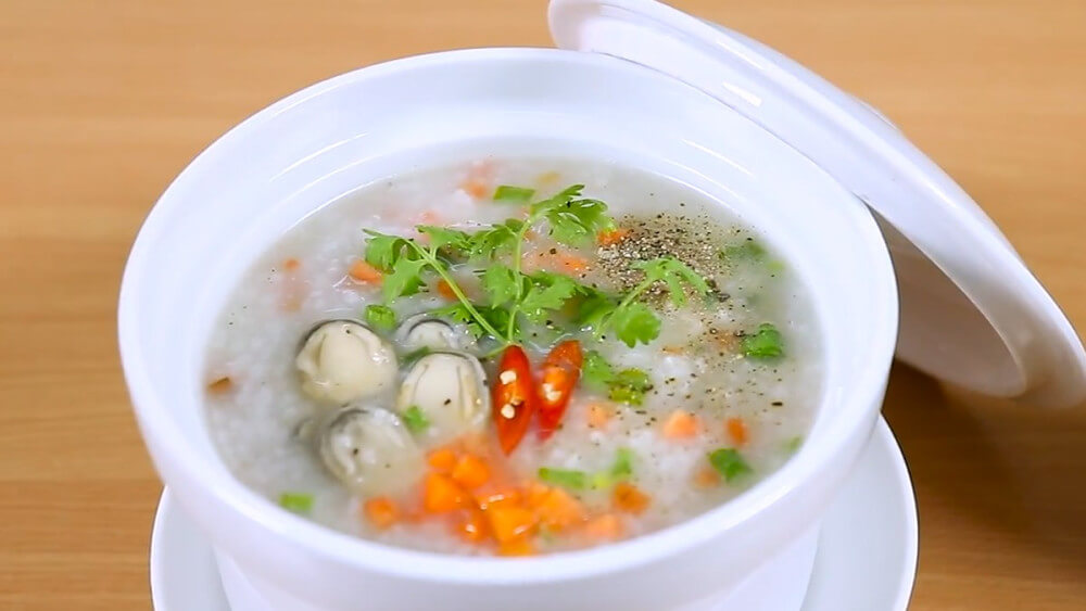 Cháo thịt heo, nấm rơm