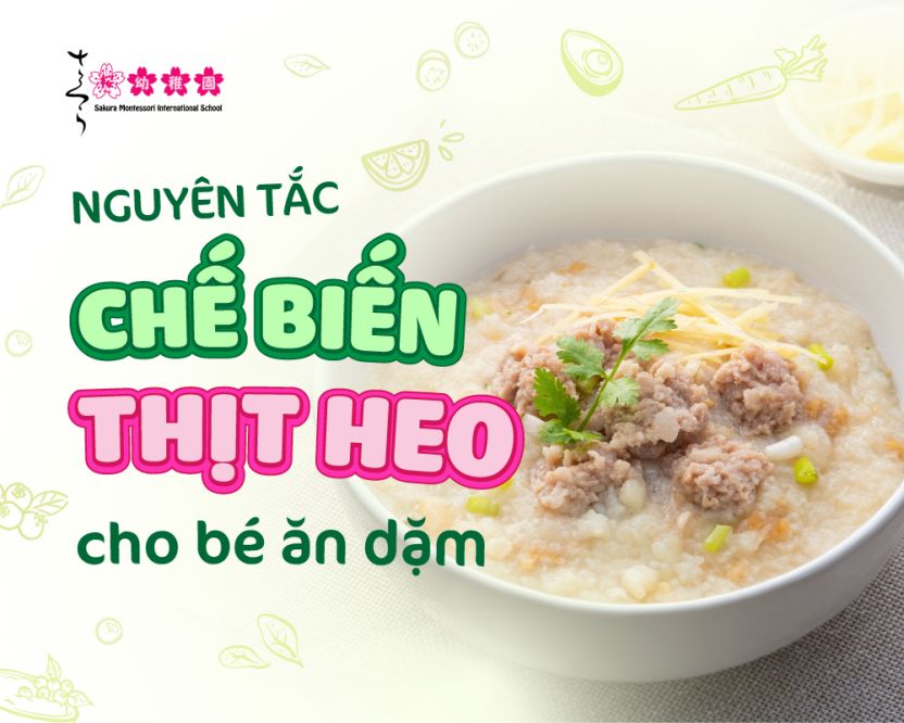 chế biến thịt heo cho bé ăn dặm