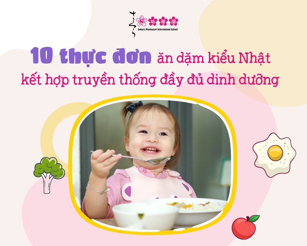 thực đơn ăn dặm kiểu nhật kết hợp truyền thống