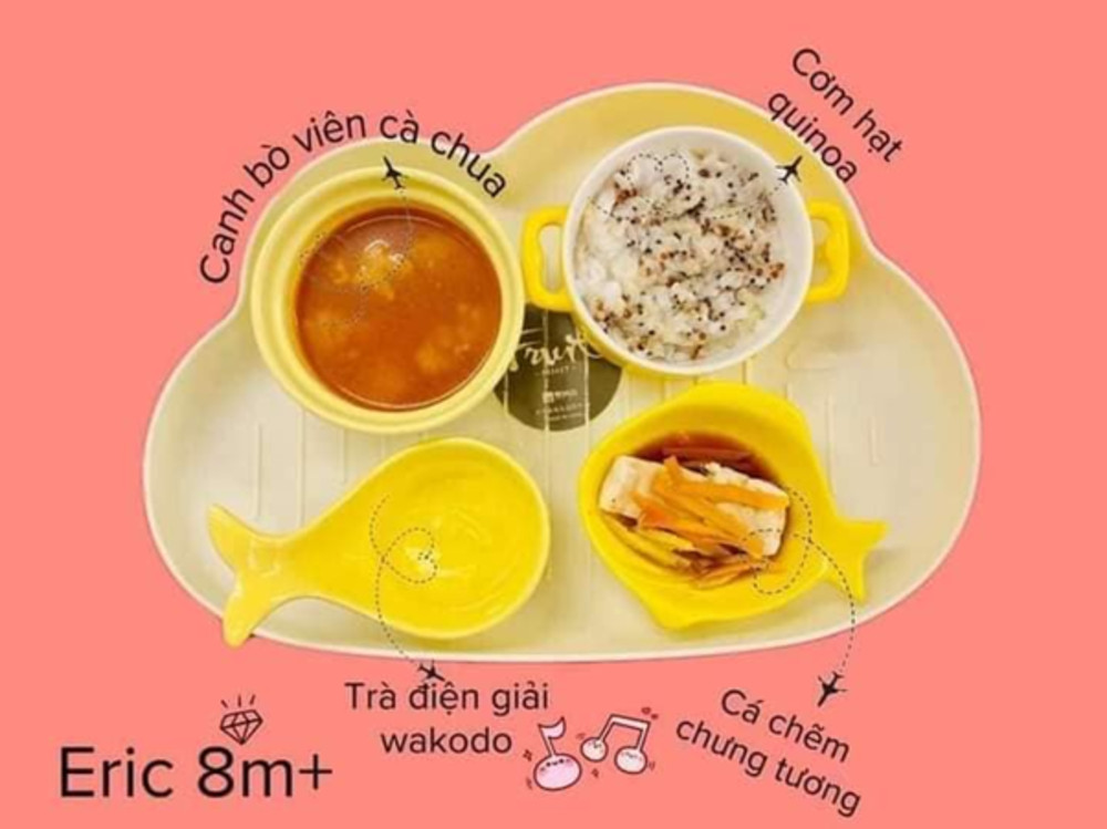 Gợi ý 1 khẩu phần ăn cho trẻ 8 tháng tuổi kiểu Nhật