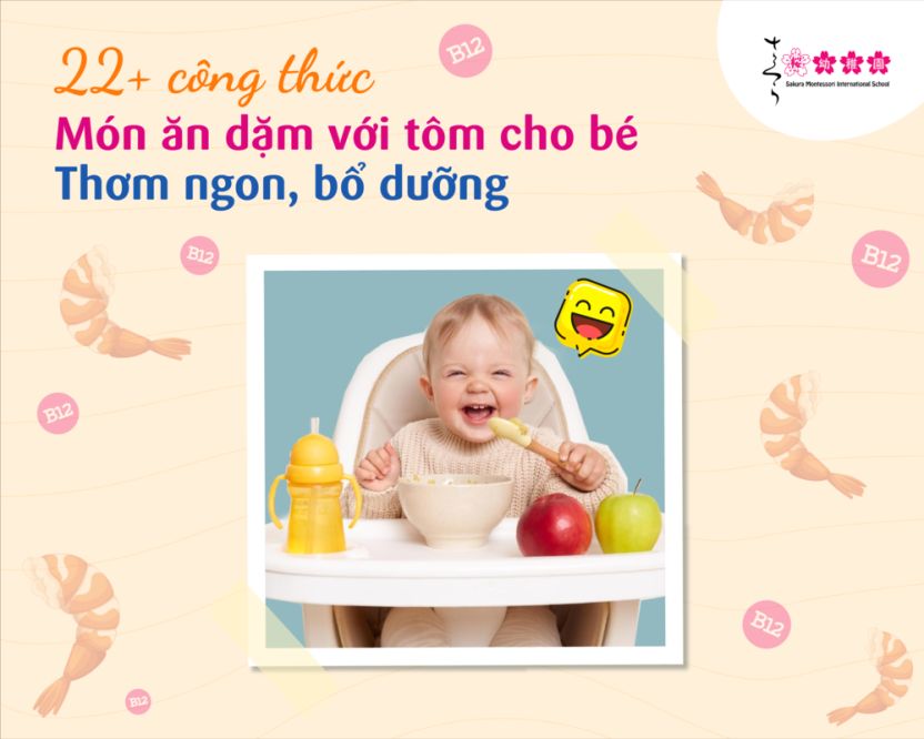 22 công thức món ăn dặm với tôm cho bé