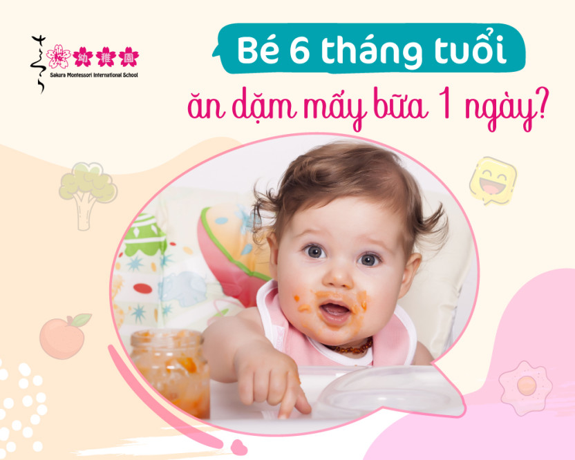 bé 6 tháng tuổi ăn dặm mấy bữa 1 ngày