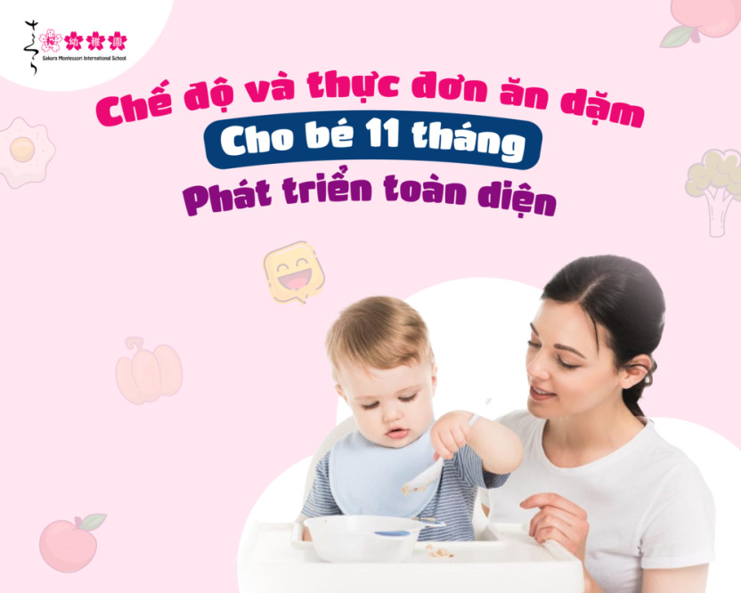 thực đơn ăn dặm cho bé 11 tháng