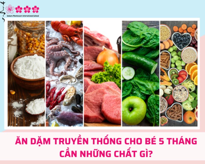 ăn dặm truyền thống cho bé 5 tháng