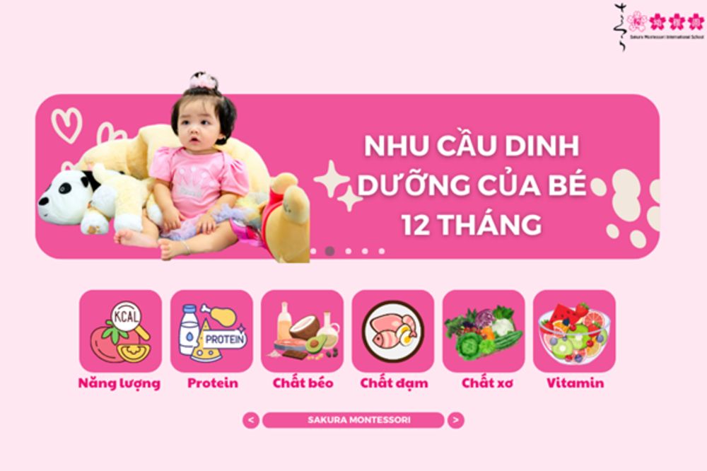 thực đơn ăn dặm cho bé 12 tháng