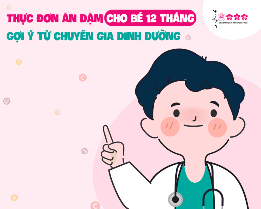 thực đơn ăn dặm cho bé 12 tháng