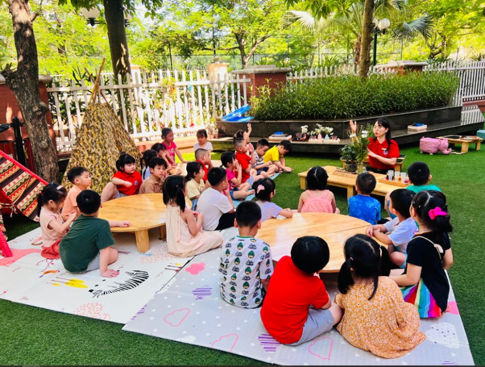 Giờ học tại trường mầm non song ngữ Hanoi Academy