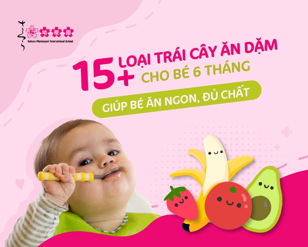 trái cây ăn dặm cho bé 6 tháng