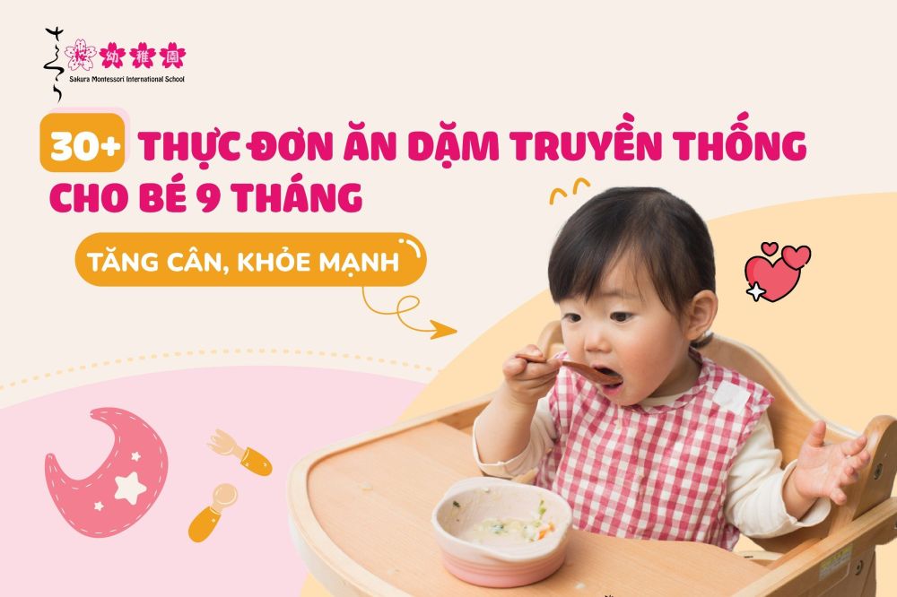 thực đơn ăn dặm truyền thống cho bé 9 tháng