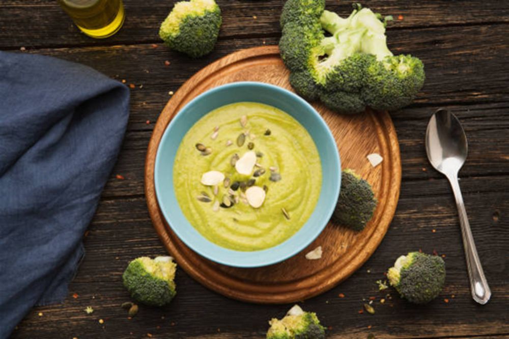 Bột khoai tây, súp lơ xanh, sữa giàu dinh dưỡng
