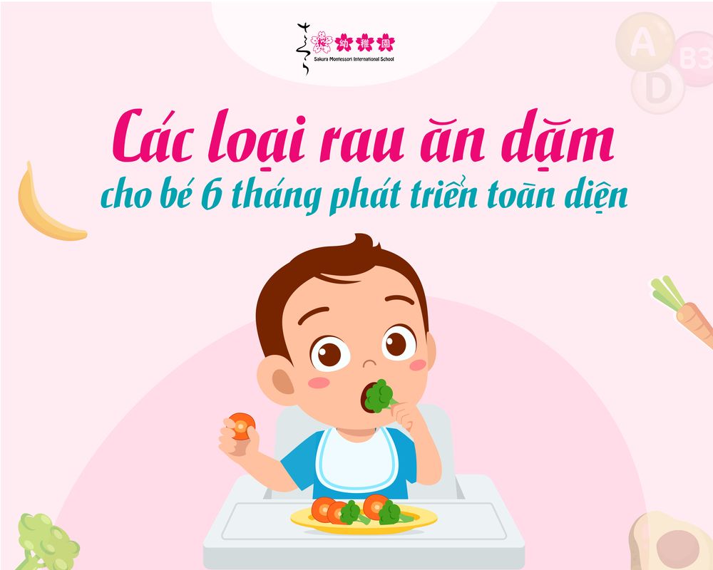 các loại rau ăn dặm cho bé 6 tháng
