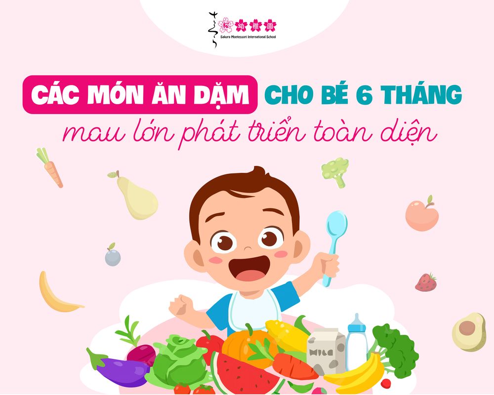 các món ăn dặm cho bé 6 tháng