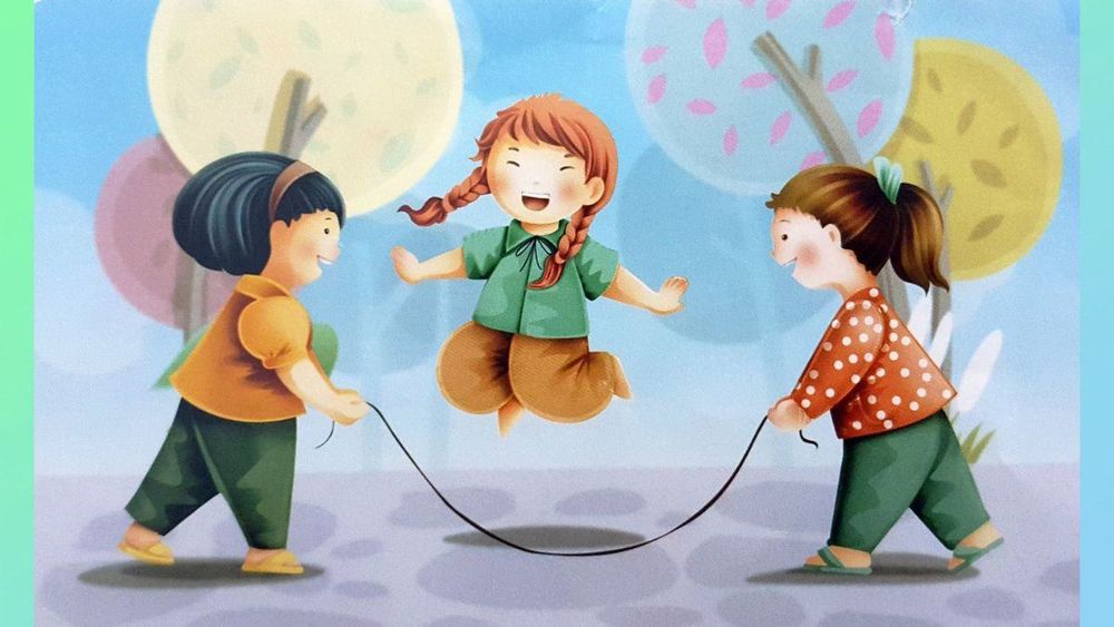 Trẻ rèn luyện sức khỏe với trò chơi Nhảy dây