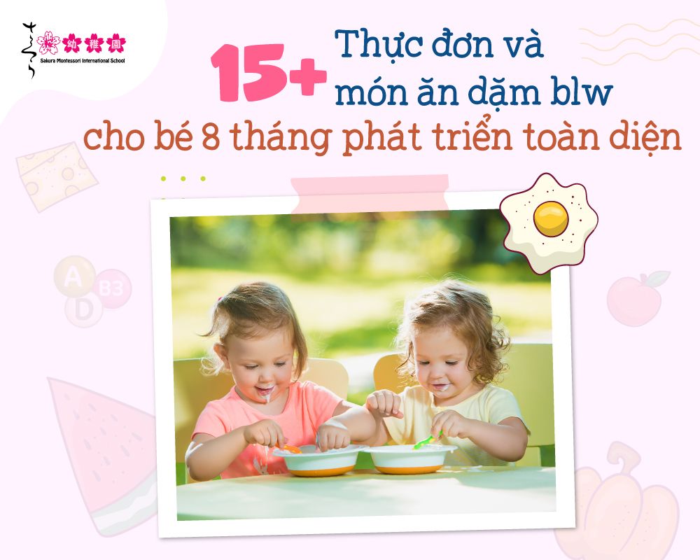 15+ thực đơn và món ăn dặm blw cho bé 8 tháng phát triển toàn diện