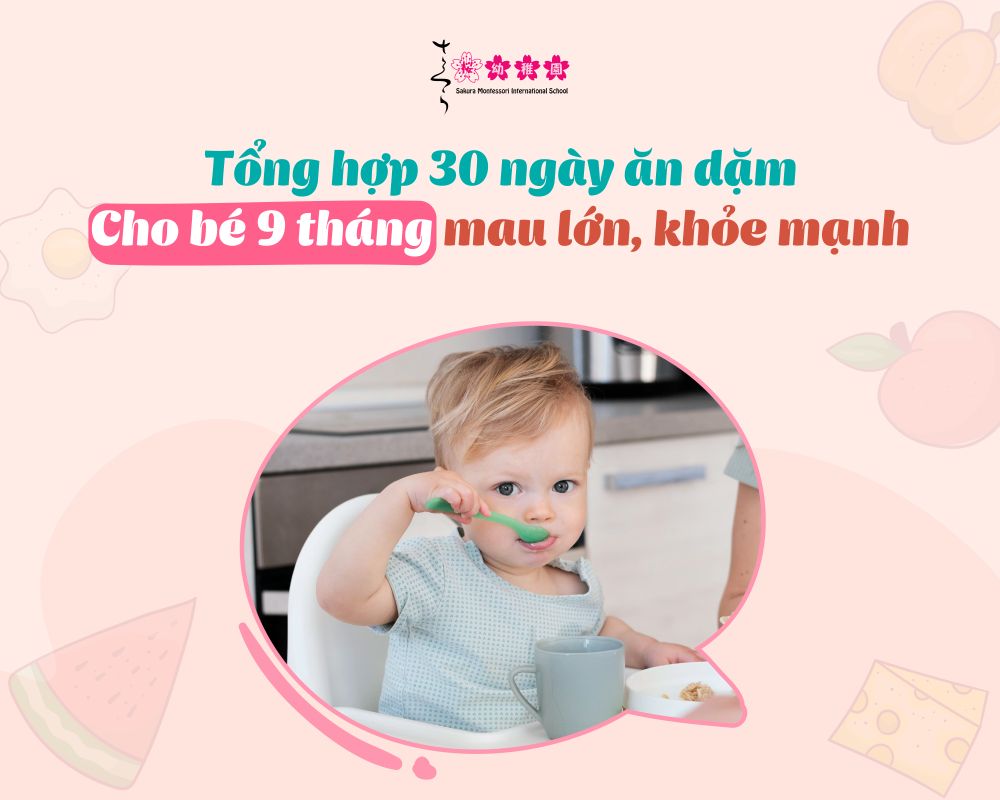 ăn dặm cho bé 9 tháng