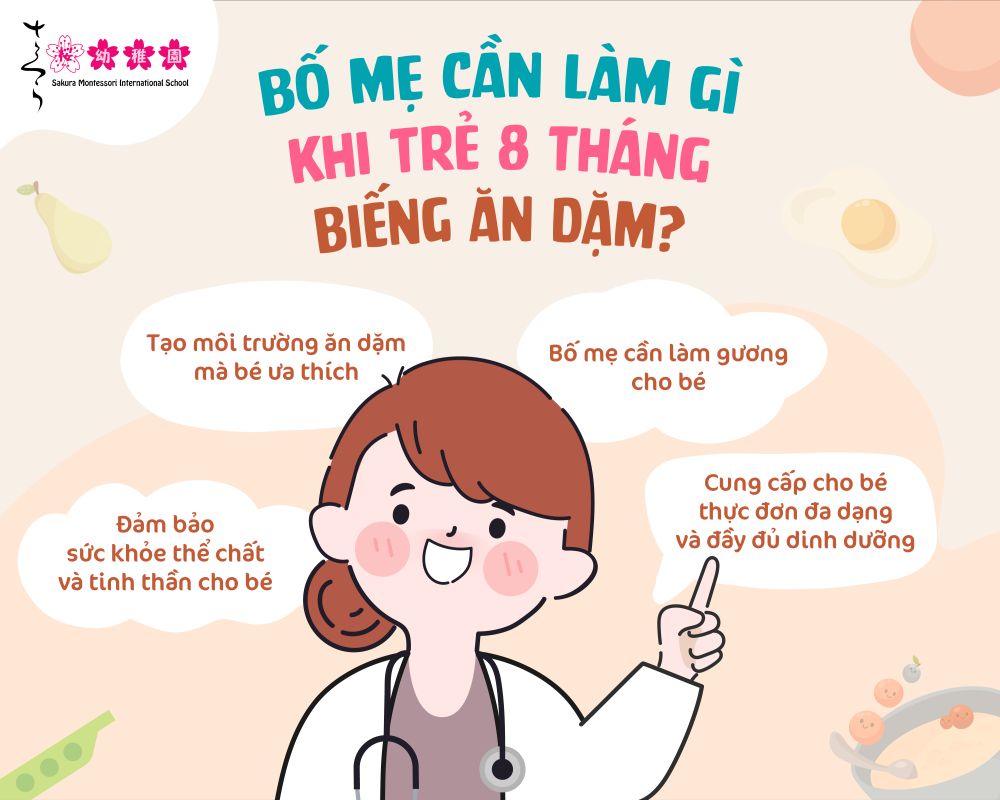 bé 8 tháng biếng ăn dặm