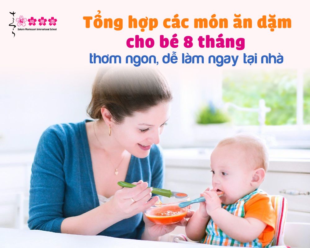 các món ăn dặm cho bé 8 tháng