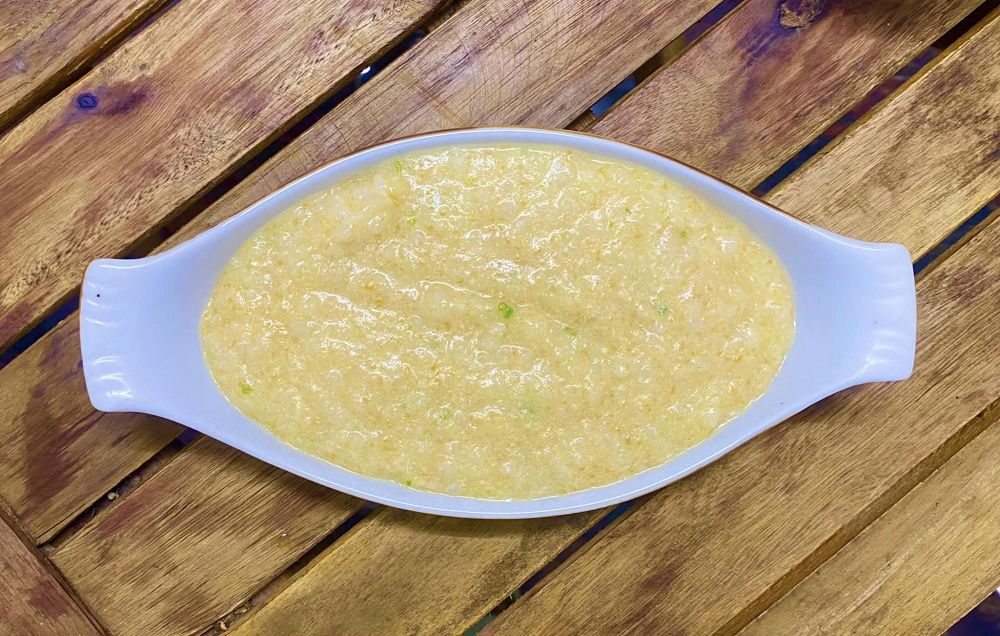 Cháo bí đỏ non, khoai lang