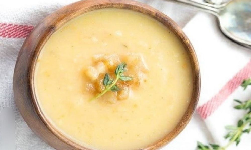 Cháo củ cải trắng nấu với khoai tây