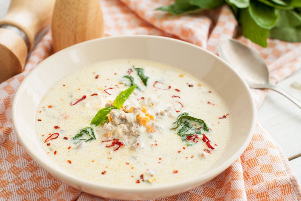 Cháo đậu hũ non thịt bò băm