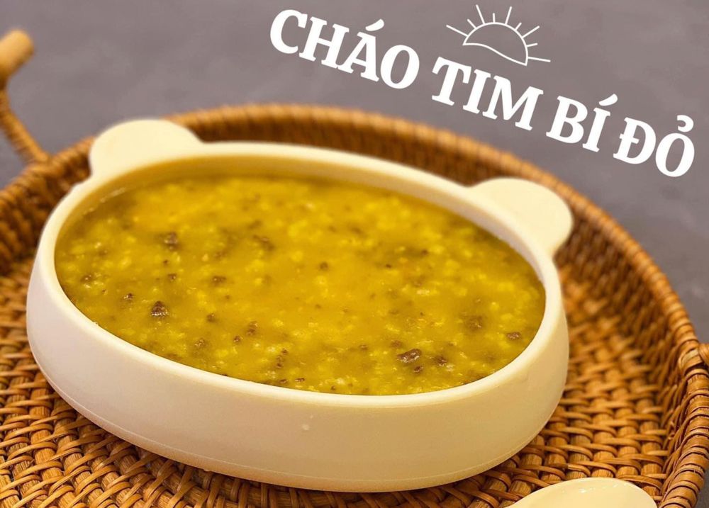 Cháo tim bí đỏ thơm ngọt tự nhiên