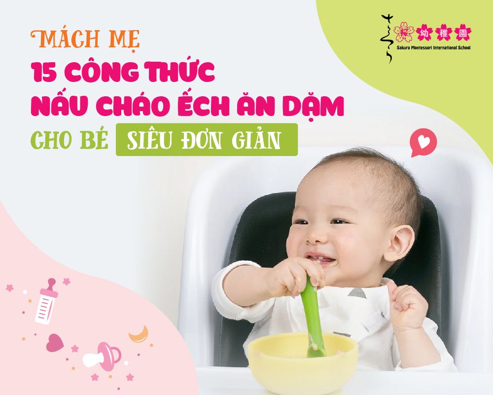 Mách mẹ 15 công thức nấu cháo ếch ăn dặm cho bé