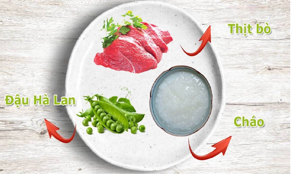 Nấu cháo đậu hà lan cho bé ăn dặm với thịt bò