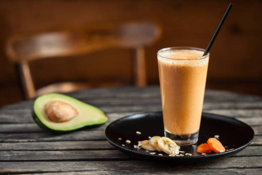 Thành phẩm món bơ, cà rốt ăn dặm cho bé