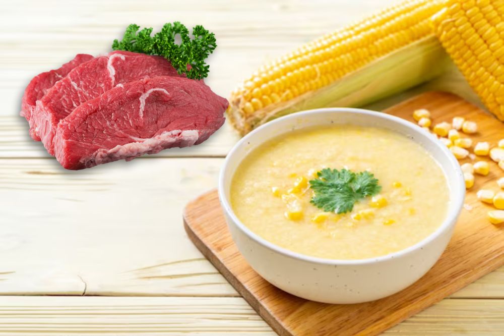 Cháo bắp thịt heo đơn giản cho bé ăn dặm