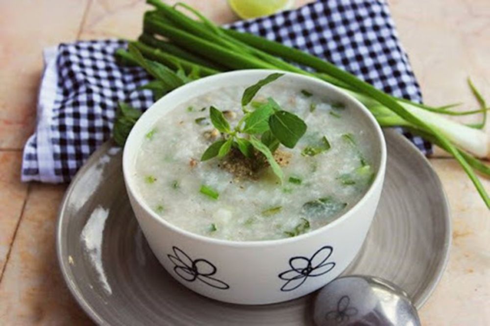 Cháo ếch rau cải thìa ngon, bổ dưỡng