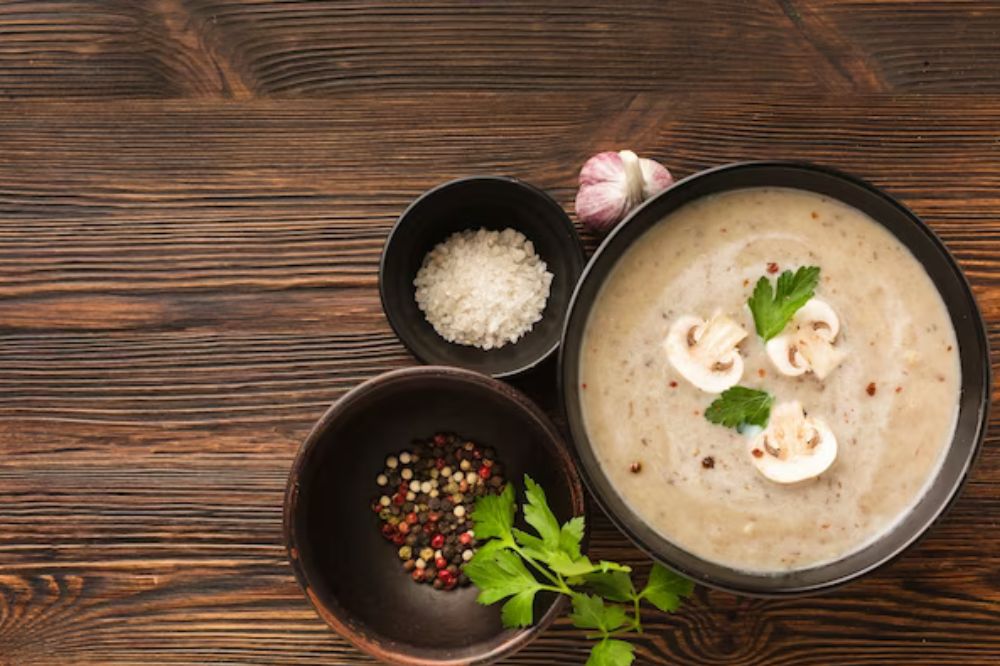 Cháo gà nấm cho bé ăn dặm