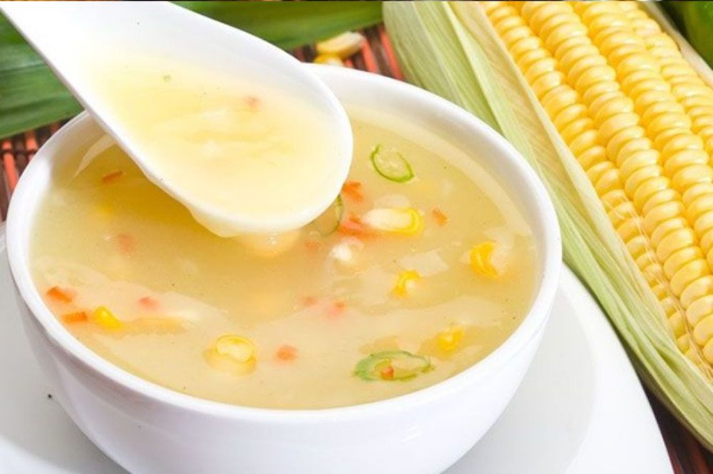 Cháo ngô ngọt cá hồi giúp trẻ bổ sung đạm