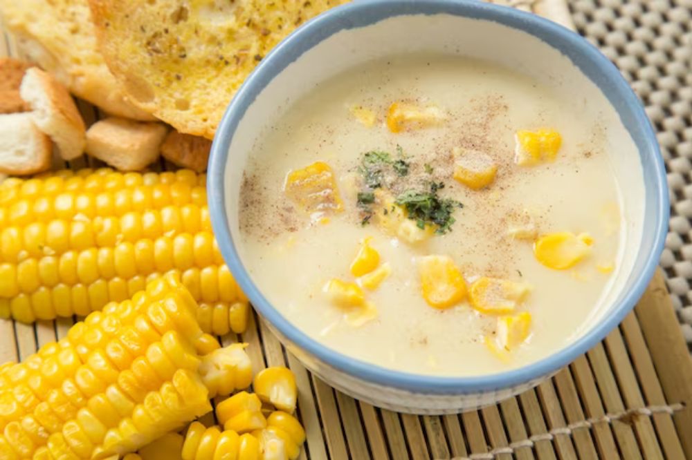 Cháo thịt bò ngô ngọt cho bé ăn dặm