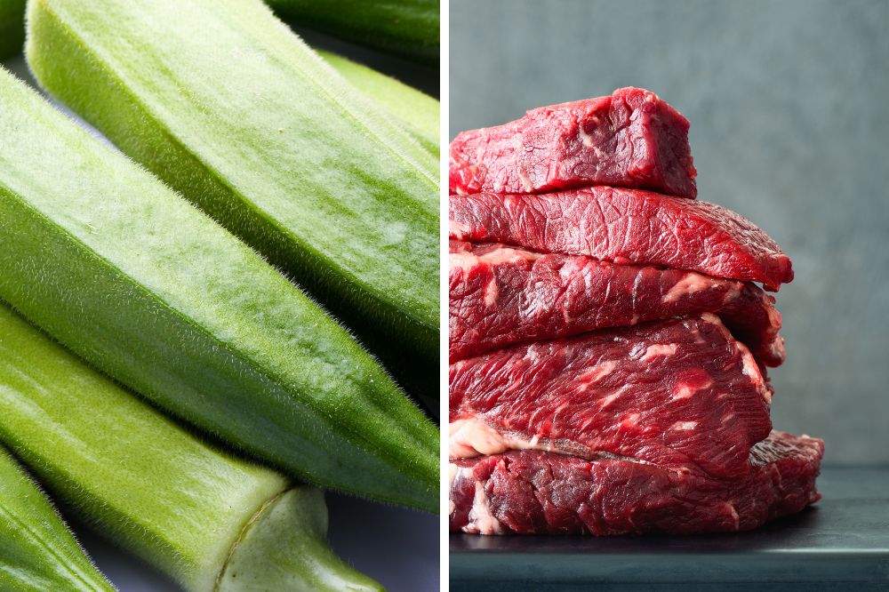 Cháo thịt bò đậu bắp cho bé ăn dặm